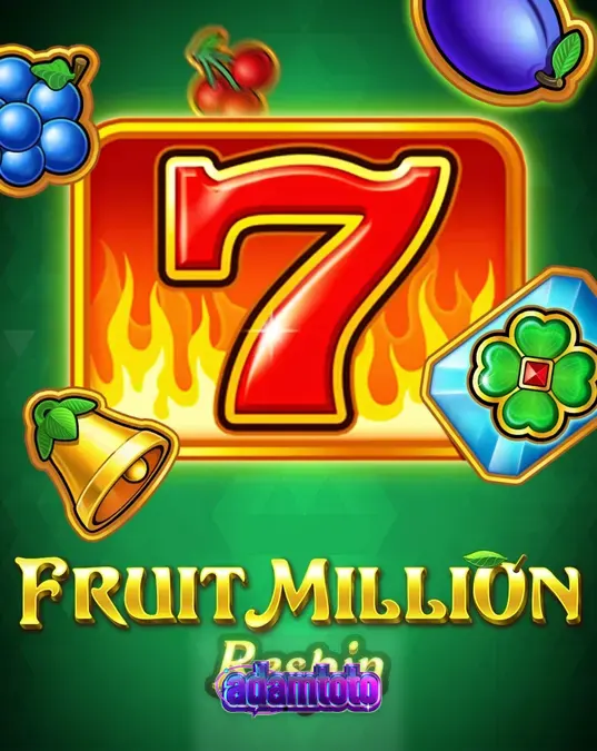 Tampilan visual slot Fruit Million Respin dengan simbol buah klasik dan latar belakang modern.